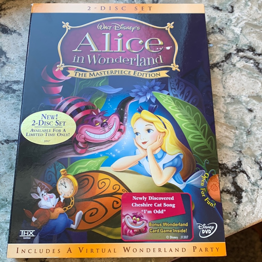 New Old Stock- Factory Sealed Disney Alice in Wonderland 2 Disc DVD Set